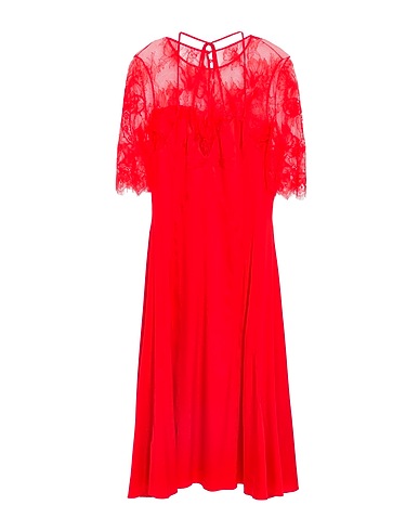 M ESSENTIAL Vestito midi Rosso 90% Seta, 10% Elastan