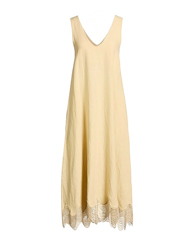 ALPHA STUDIO Long dress Sand 74% Linen, 26% Viscose
