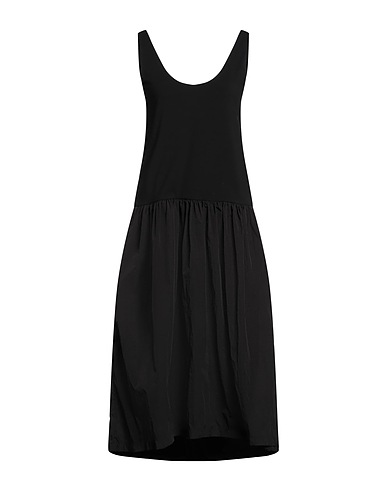ALPHA STUDIO Midi dress Black 95% Cotton, 5% Elastane
