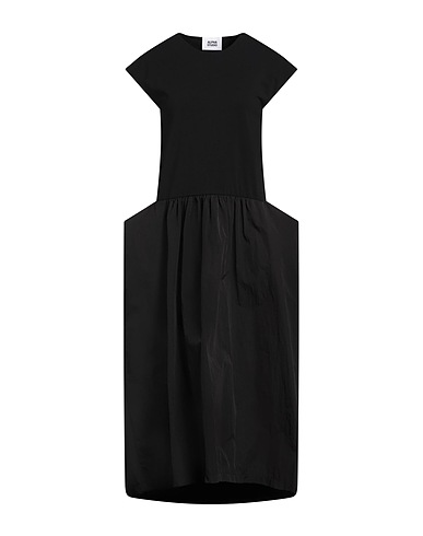 ALPHA STUDIO Midi dress Black 95% Cotton, 5% Elastane