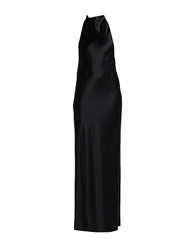 SSHEENA Langes Kleid Schwarz 82% Triacetat, 18% Polyethylen