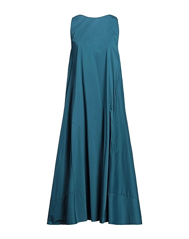 LIVIANA CONTI Long dress Pastel blue 68% Cotton, 28% Polyamide, 4% Elastane