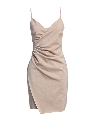 CHIARA BONI LA PETITE ROBE Short dress Beige 42% Polyamide, 40% Viscose, 10% Elastane, 8% Polyester