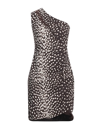 CHIARA BONI LA PETITE ROBE One-shoulder dress Dark brown 72% Polyamide, 28% Elastane