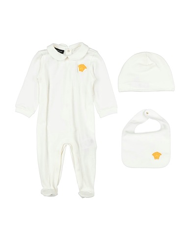 VERSACE YOUNG Baby accessories set White 100% Cotton, Polyester