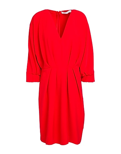 SIMONA CORSELLINI Short dress Red 94% Polyester, 6% Elastane