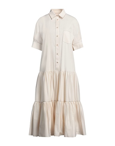 AGNONA Robe chemise 97% Coton, 3% Élasthanne, Métal