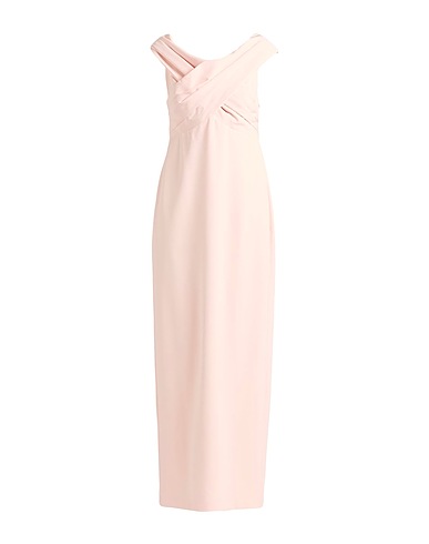 LAUREN RALPH LAUREN Vestido largo Rosa 89% Poliéster reciclado, 11% Elastán