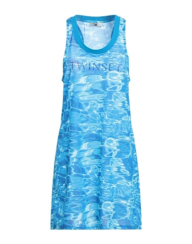 TWINSET Short dress U&B Azure 100% Polyester