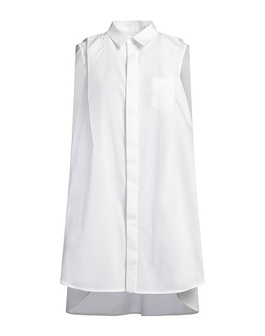 SACAI シュミーズドレス ホワイト ポリエステル 65% / コットン 35%