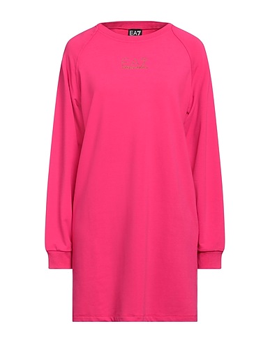 EA7 Vestito corto Fucsia 60% Poliestere, 36% Viscosa, 4% Elastan