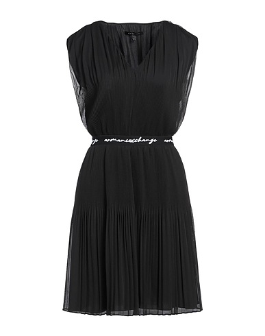 ARMANI EXCHANGE Pleated dress Black 100% Polyester