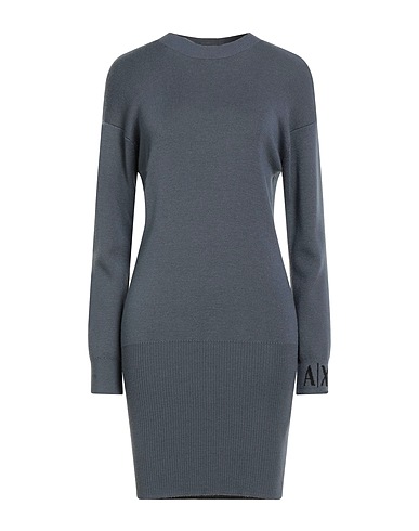 ARMANI EXCHANGE Robe courte Gris 50% Acrylique, 50% Laine vierge