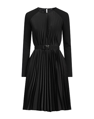 ARMANI EXCHANGE Pleated dress Black 100% Polyester, Viscose, Elastane