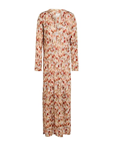 CALIBAN Langes Kleid Rostrot 80% Polyester, 20% Elastan