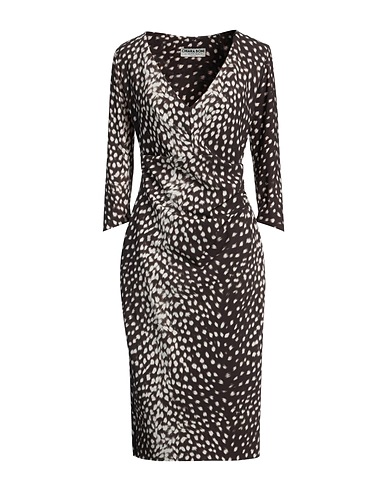 CHIARA BONI LA PETITE ROBE Midi dress Dark brown 72% Polyamide, 28% Elastane