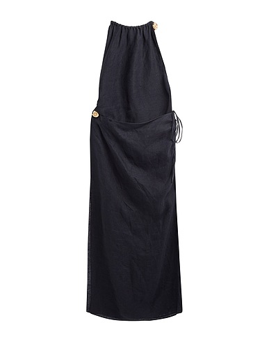 HELIOS Long dress Black 100% Linen