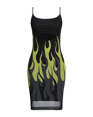VISION OF SUPER Sheath dress Black 95% Polyester, 5% Elastane, Cotton