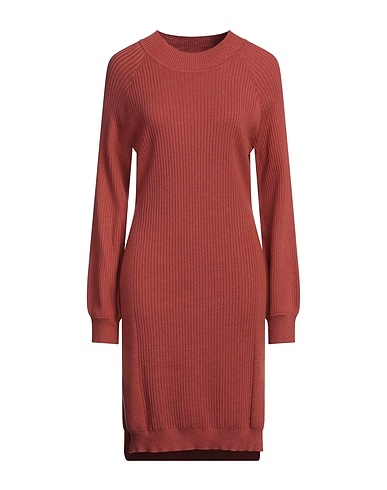 TWINSET Sheath dress Brown 47% Polyamide, 20% Cotton, 20% Polyester, 13% Wool