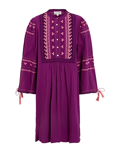 ANTIK BATIK Short dress Mauve 100% Cotton