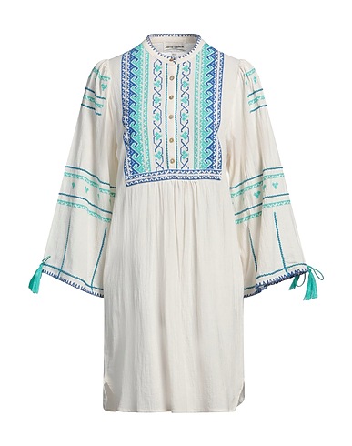 ANTIK BATIK Short dress White 100% Cotton