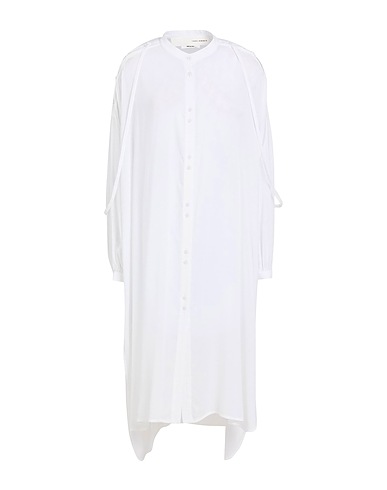 ISABEL BENENATO Vestito chemisier Bianco 100% Viscosa