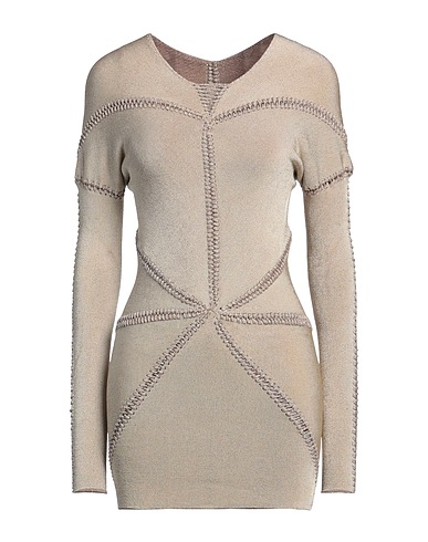 ISA BOULDER Sheath dress Beige 90% Rayon, 10% Elastane