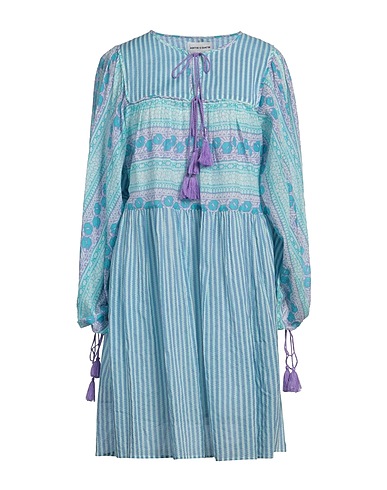 ANTIK BATIK Short dress Azure 100% Cotton