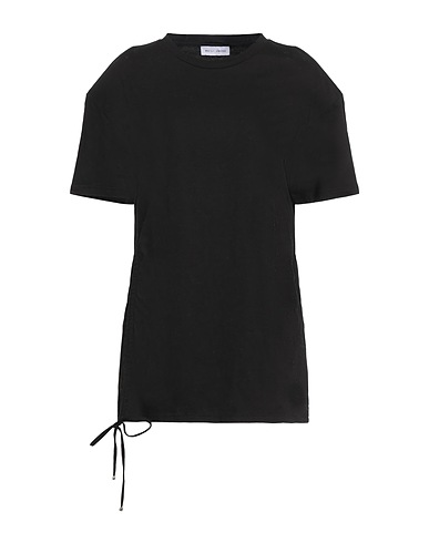 WEILI ZHENG Vestito corto Nero 100% Cotone