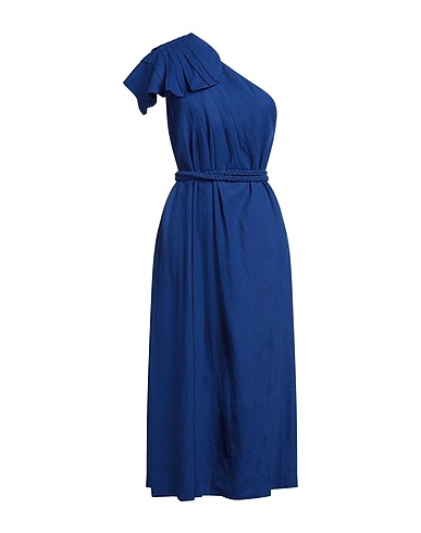 FARM RIO Long dress Blue 55% Linen, 45% Viscose