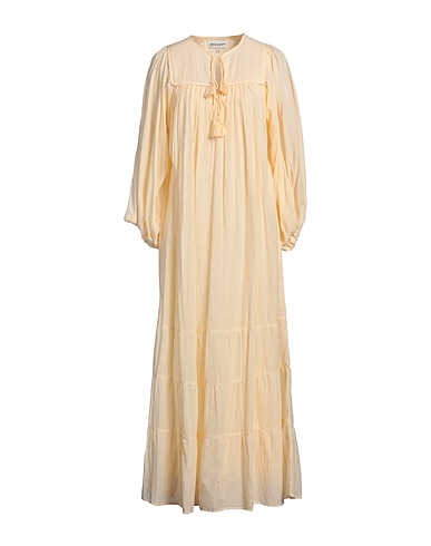 ANTIK BATIK Long dress Pastel yellow 100% Cotton