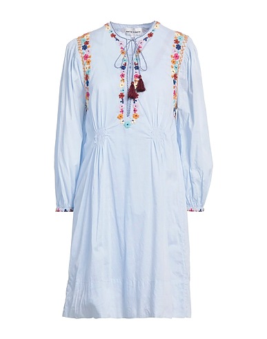 ANTIK BATIK Vestito corto Celeste 100% Cotone