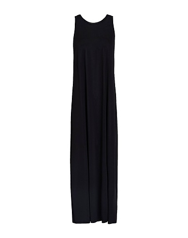 ISABEL BENENATO Long dress Black 92% Viscose, 8% Polyester