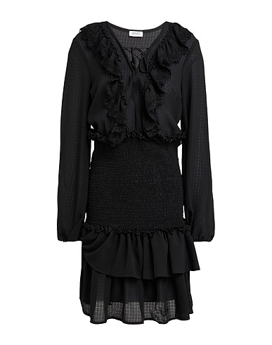 LIU •JO Kurzes Kleid Schwarz 98% Polyester, 2% Elastan