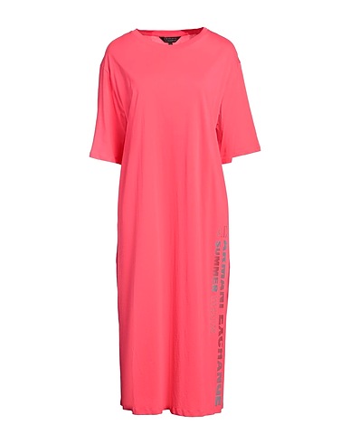 ARMANI EXCHANGE Midi dress Coral 100% Cotton