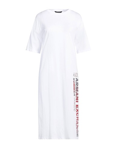 ARMANI EXCHANGE Vestito midi Bianco 100% Cotone