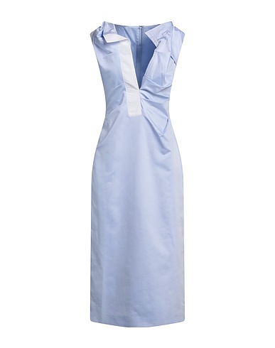 16ARLINGTON Midi dress Light blue 100% Cotton