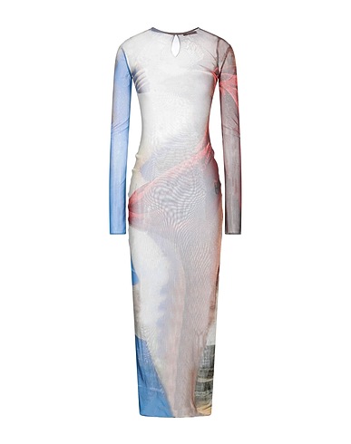 BALMAIN Long dress Sand 100% Polyamide
