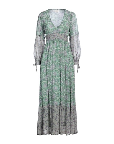 ANTIK BATIK Μακρύ φόρεμα Πράσινο του φασκόμηλου 100% Βισκόζη