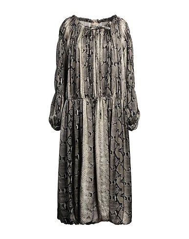 KHAITE Midi dress Grey 100% Silk