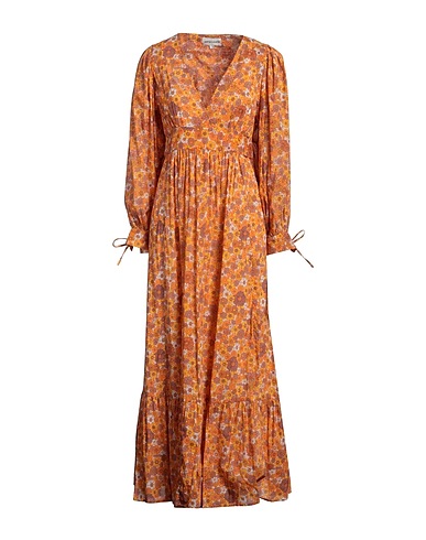 ANTIK BATIK Длинное платье Оранжевый 100% Хлопок