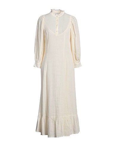 ANTIK BATIK Langes Kleid Elfenbein 100% Baumwolle