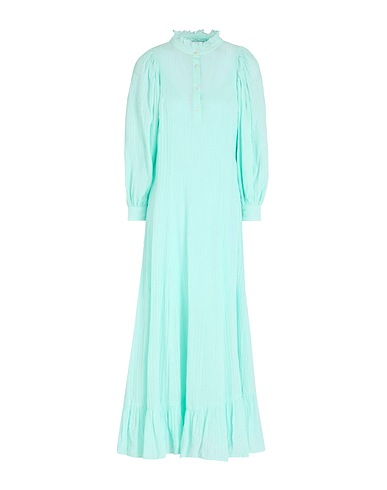 ANTIK BATIK Langes Kleid Tūrkis 100% Baumwolle