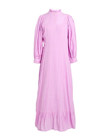 ANTIK BATIK Langes Kleid Lila 100% Baumwolle