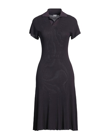 BURBERRY Midi dress Plum 97% Viscose, 2% Polyamide, 1% Elastane