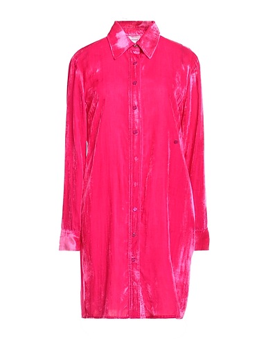 ISABELLE BLANCHE Paris Shirt dress Fuchsia 65% Viscose, 35% Polyamide