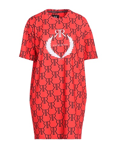 ROONE ROMAN Vestito corto Rosso 90% Poliestere, 10% Elastan