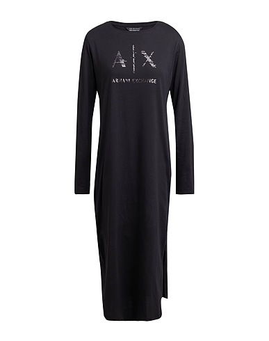 ARMANI EXCHANGE Midi dress Black 100% Cotton