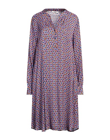 0039 ITALY Short dress Dark purple 100% Viscose