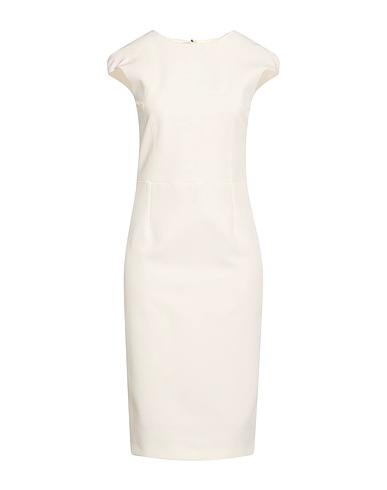 TAGLIATORE 02-05 ひざ丈ワンピース BIANCO ポリエステル 87% / ポリウレタン 13%